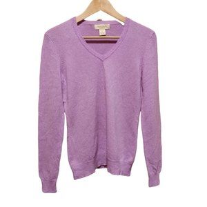 Peck & Peck 2 Ply 100% Cashmere V-neck Sweater Size M